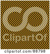 Background Of Rows Of Black And Orange Zig Zag Hazard Stripes
