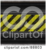 Poster, Art Print Of Bar Of Grungy Hazard Stripes And Metal