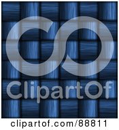 Royalty Free RF Clipart Illustration Of A Closeup Of Blue Carbon Fiber Weave