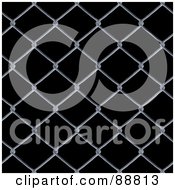 Royalty Free RF Clipart Illustration Of A Chain Link Fence Background Over Black