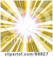 Royalty Free RF Clipart Illustration Of A Bright Burst Of Light With Yellow Rays
