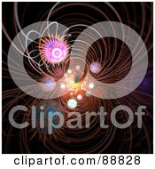 Royalty Free RF Clipart Illustration Of A Funky Vortex Fractal Background