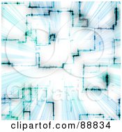 Poster, Art Print Of Blue Circuitry Vortex