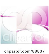 Royalty Free RF Clipart Illustration Of A Brochure Template With Blue And Pink