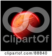 Poster, Art Print Of Glowing Red Planet In Blackness