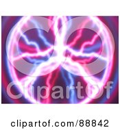Royalty Free RF Clipart Illustration Of A Plasma Dome With Purple And Pink