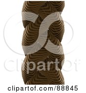 Poster, Art Print Of Brown Braided Rope Over White
