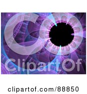 Royalty Free RF Clipart Illustration Of A Blue And Purple Fractal Vortex