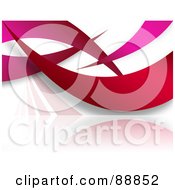 Royalty Free RF Clipart Illustration Of A Pink And Red Swoosh Background