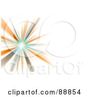 Royalty Free RF Clipart Illustration Of A Colorful Fractal Burst Over White With Text Space