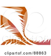 Poster, Art Print Of Orange Palm Leaves Over White