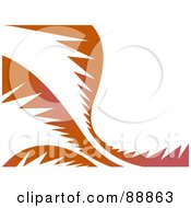 Royalty Free RF Clipart Illustration Of Orange Palm Leaves Over White by Arena Creative