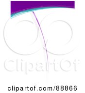 Poster, Art Print Of Purple And Blue Border Over White