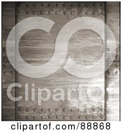 Royalty Free RF Clipart Illustration Of A Grungy Riveted Metal Background
