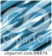 Royalty Free RF Clipart Illustration Of A Shiny Ripply Blue Surface