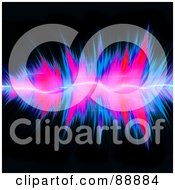 Royalty Free RF Clipart Illustration Of A Pink And Blue Chart On Black
