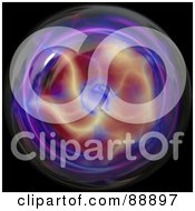 Royalty Free RF Clipart Illustration Of A Plasma Ball On Black