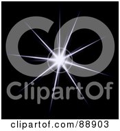 Royalty Free RF Clipart Illustration Of A Beaming White Star Over Black