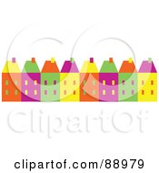 Poster, Art Print Of Row Of Colorful Town Homes