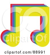 Royalty Free RF Clipart Illustration Of Rainbow Notes