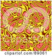 Poster, Art Print Of Yellow And Pink Funky Cell Background
