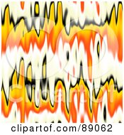 Royalty Free RF Clipart Illustration Of A Black White Orange And Yellow Flame Background by Arena Creative