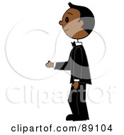 Royalty Free RF Clipart Illustration Of A Hispanic Groom Standing In A Tuxedo by Pams Clipart