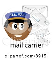 Male African Mail Carrier With Letters