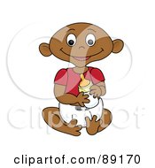 Poster, Art Print Of Indian Baby Goy Holding A Bottle
