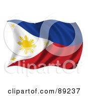 Poster, Art Print Of 3d Silky Rippling Philippines Flag