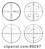 Digital Collage Of Four Rifle Targets