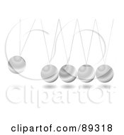Royalty Free RF Clipart Illustration Of An Executive Ball Clicker With One Swinging Ball