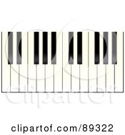 Royalty Free RF Clipart Illustration Of A Closeup Of Ebony And Ivory Piano Keys