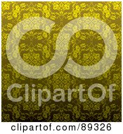 Poster, Art Print Of Golden Floral Background Pattern