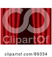 Royalty Free RF Clipart Illustration Of Rich Red Theater Curtains Parting