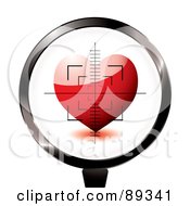 Poster, Art Print Of Rifle Target Focused On A Red Heart