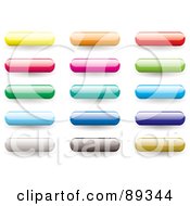 Royalty Free RF Clipart Illustration Of A Digital Collage Of Shiny Colorful 3d Bar App Buttons by michaeltravers