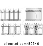 Digital Collage Of Ornate Wrought Iron Fencing - Version 8