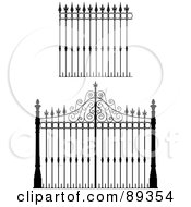 Digital Collage Of Ornate Wrought Iron Fencing - Version 3