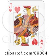 Poster, Art Print Of Jack Of Hearts Playing Card Design