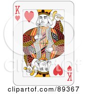 Poster, Art Print Of King Of Hearts Playing Card Design