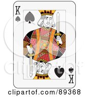 Poster, Art Print Of King Of Spades Playing Card Design