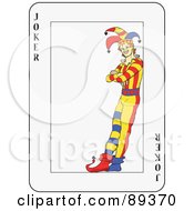 Poster, Art Print Of Joker Playing Card Design - Version 3