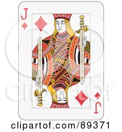 Poster, Art Print Of Jack Of Diamonds Playing Card Design
