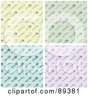 Poster, Art Print Of Digital Collage Of Yellow Green Blue And Pink Silverware Backgrounds