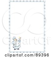 Royalty Free RF Clipart Illustration Of A Border Of A Jolly Chubby Male Chef Snapping His Fingers