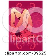 Royalty Free RF Clipart Illustration Of A Woman In A Yoga Pose Version 2