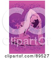 Royalty Free RF Clipart Illustration Of A Woman In A Yoga Pose Version 7