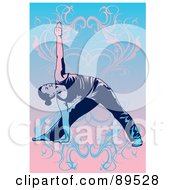 Royalty Free RF Clipart Illustration Of A Woman In A Yoga Pose Version 1