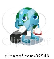 Poster, Art Print Of Sweaty Globe Carrying Garbage